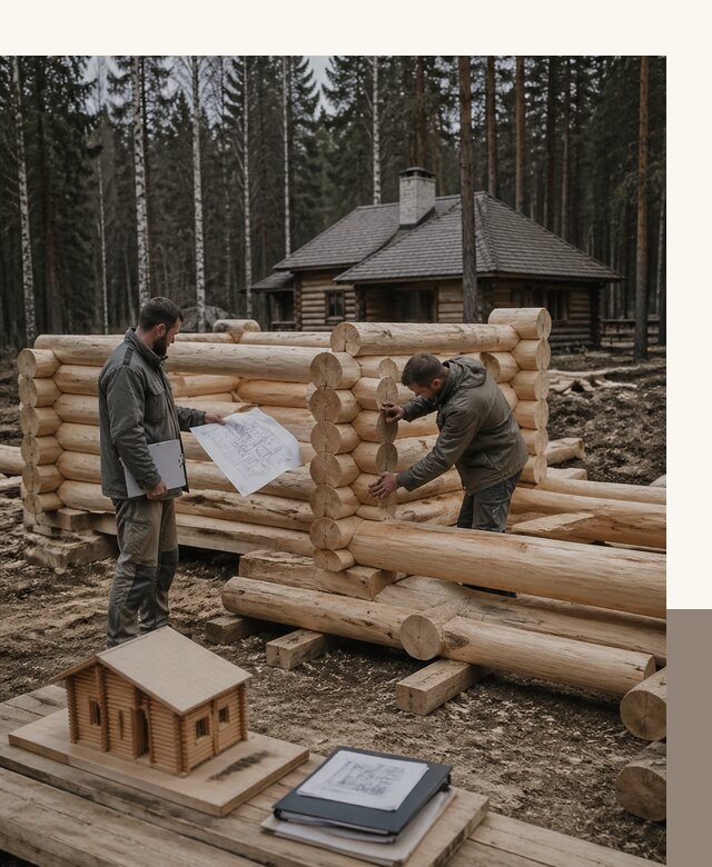 Проектирование и строительство домов из бревна в Ханты-Мансийске